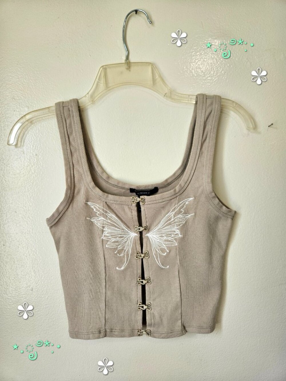Butterfly Corset Crop Tank Top